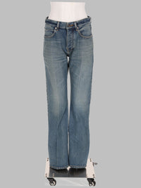 Balenciaga Women Jeans In Denim Con Dettagli Usurati