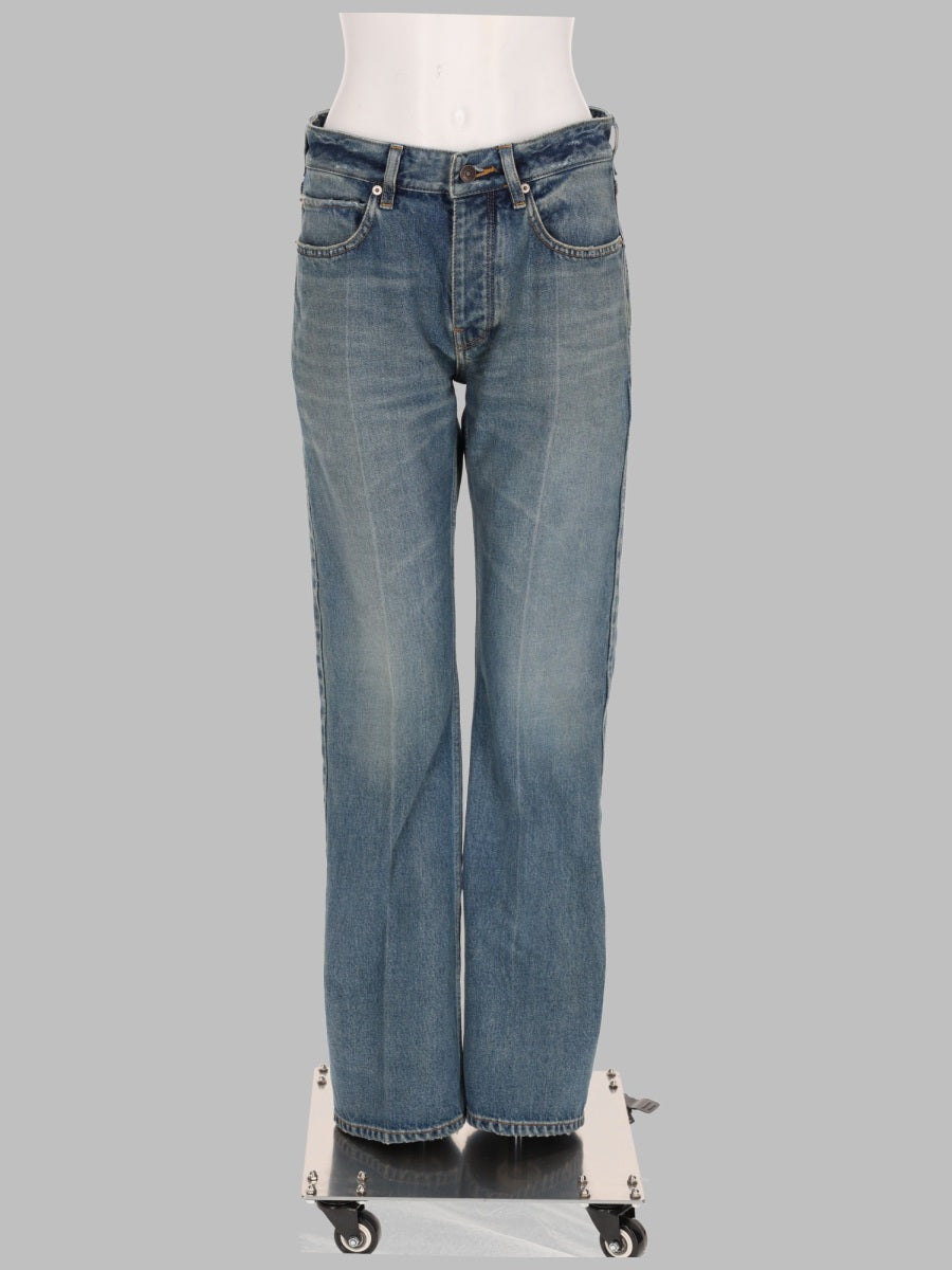 Balenciaga Women Jeans In Denim Con Dettagli Usurati