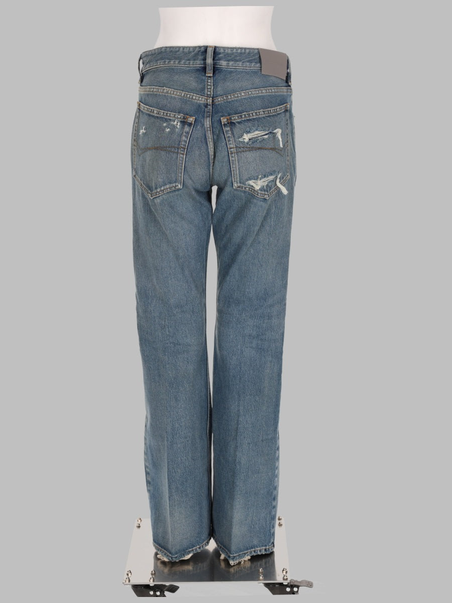 Balenciaga Women Jeans In Denim Con Dettagli Usurati