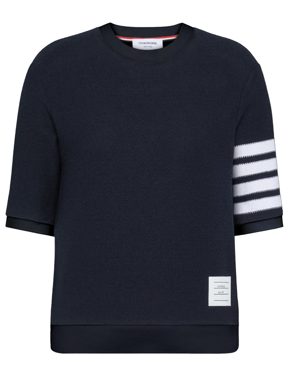 THOM BROWNE Textured Cotton Piqué 4-Bar T-Shirt Women