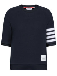 THOM BROWNE Textured Cotton Piqué 4-Bar T-Shirt Women