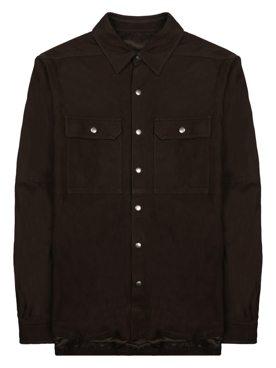Rick Owens Men Giacca In Pelle "Outershirt"