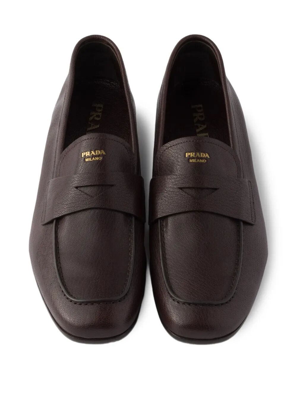 PRADA Prada Men Leather Loafers With Band