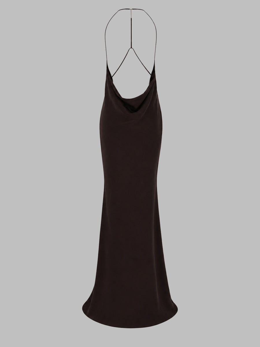 Tom Ford Women Abito Lungo In Satin Di Seta