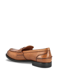 MIUMIU Vintage-Effect Leather Penny Loafers Women