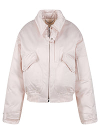 VICTORIA BECKHAM Cotton Satin Padded Bomber Jacket Women