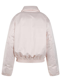VICTORIA BECKHAM Cotton Satin Padded Bomber Jacket Women