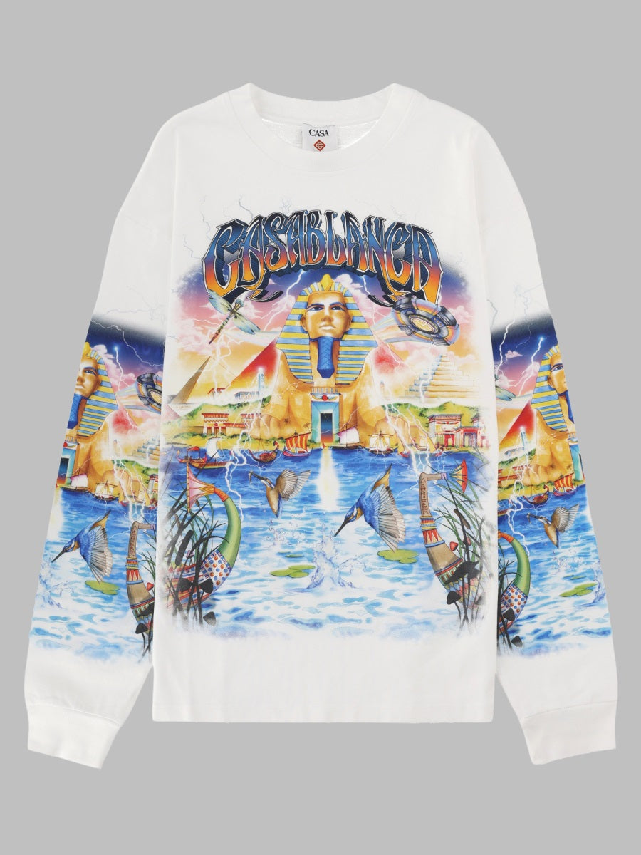 Casablanca Men T-Shirt Con Stampa "Egypt"