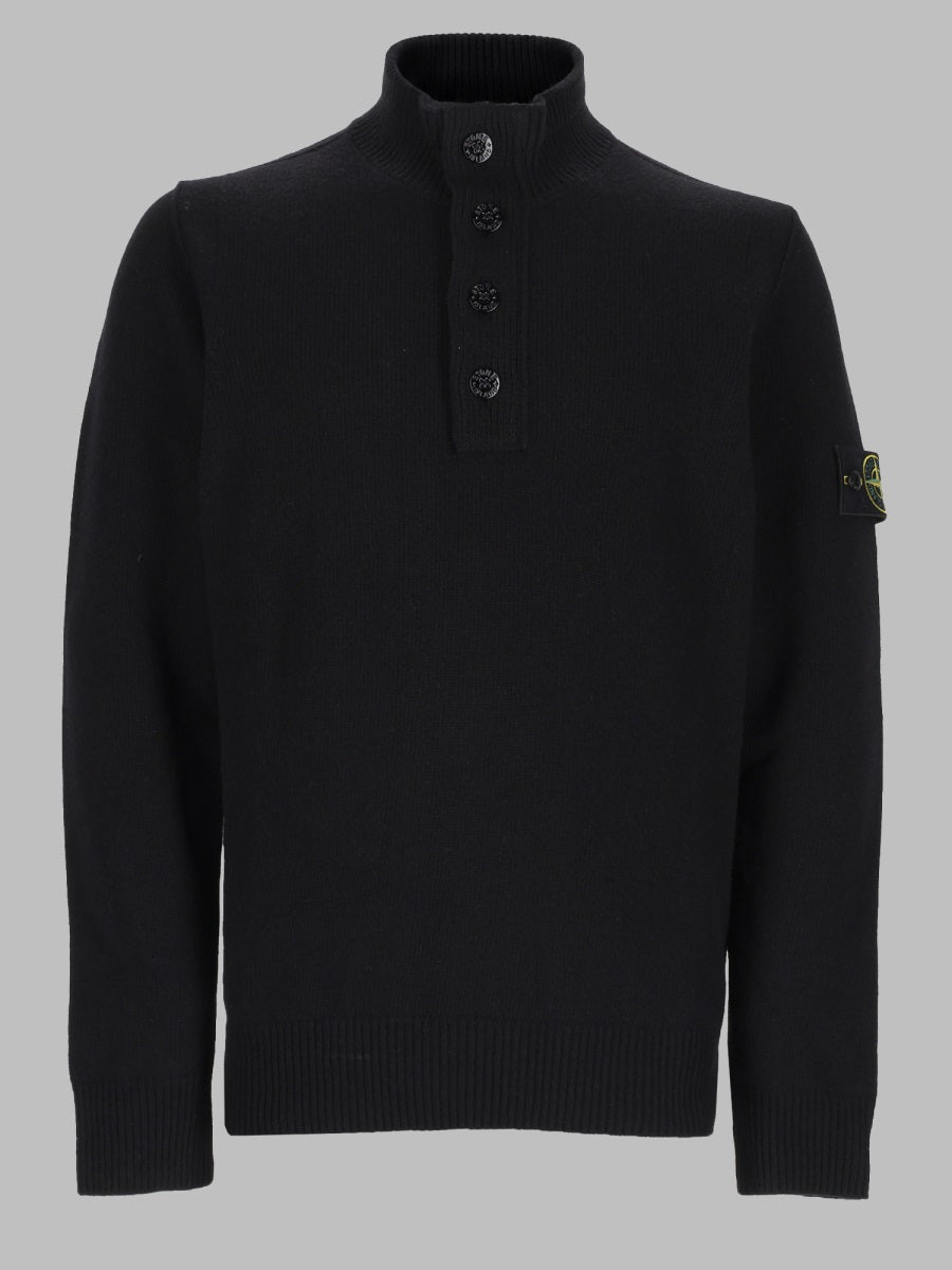 Stone Island Men Maglia Con Bottoni E Patch Logo