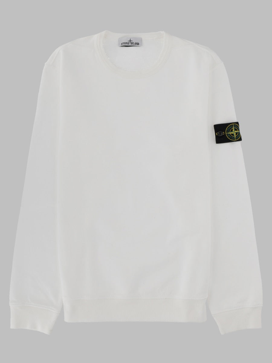 Stone Island Men Felpa Con Patch Logo