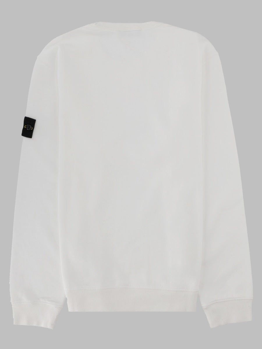 Stone Island Men Felpa Con Patch Logo