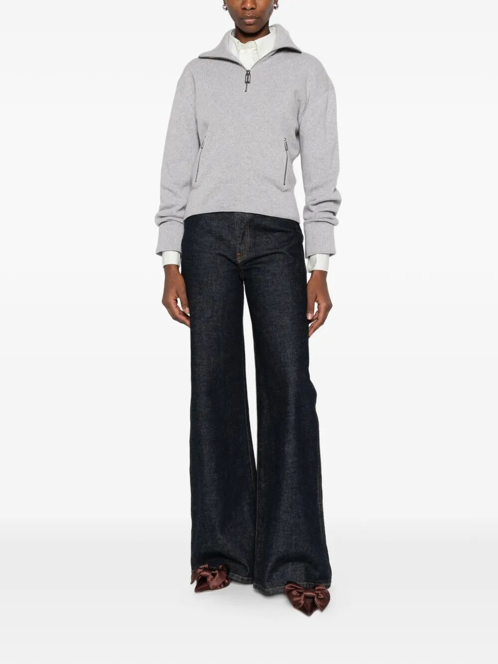 VICTORIA BECKHAM Victoria Beckham Women Half-Zip Milano Wool Blend Jumper