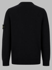 Stone Island Men Maglia In Lana Con Patch Logo