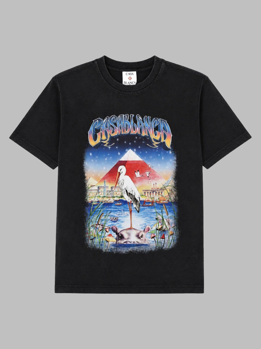 Casablanca Women T-Shirt Oversize Con Stampa "Egypt"