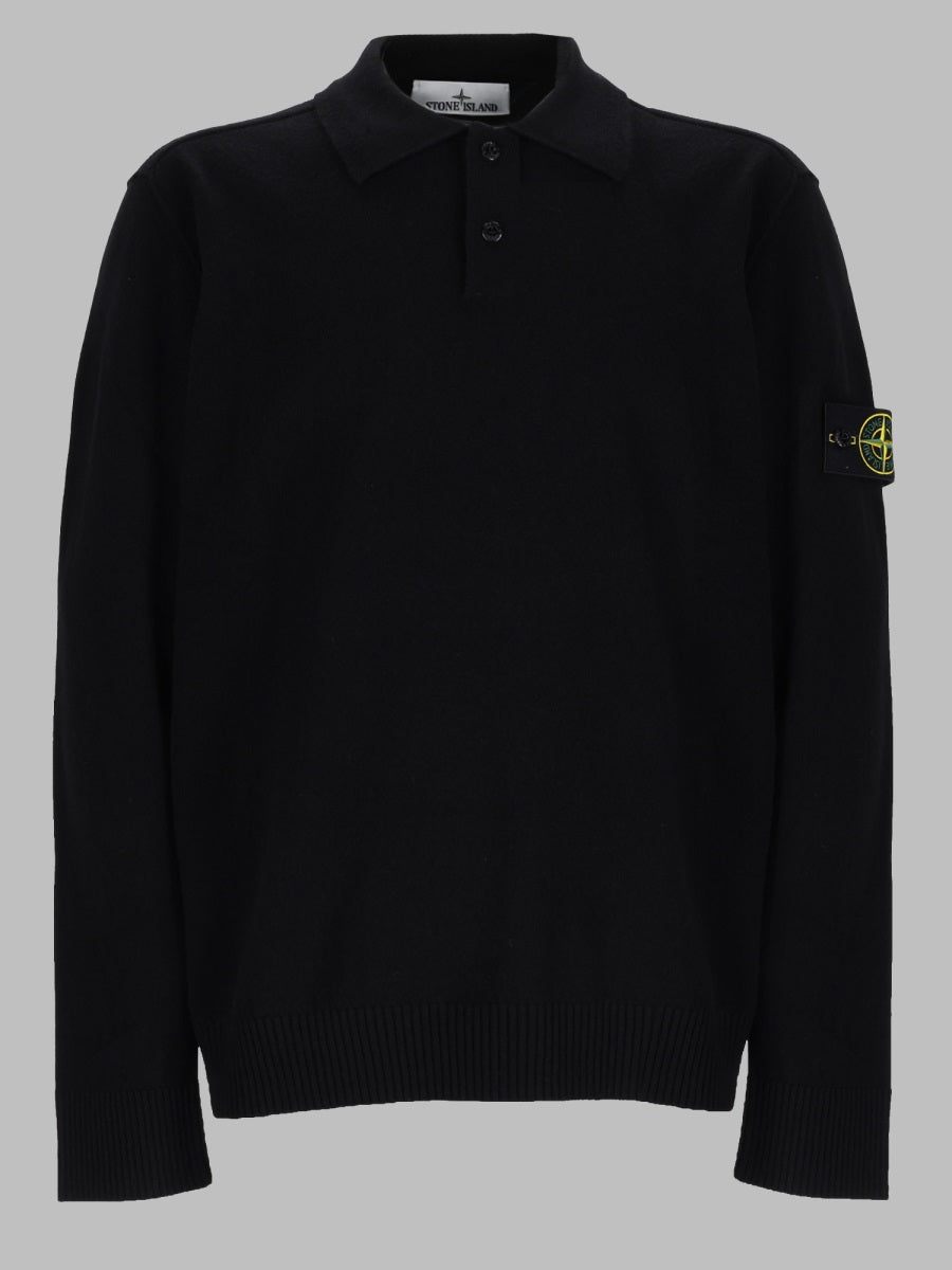 Stone Island Men Polo In Maglia Con Patch Logo