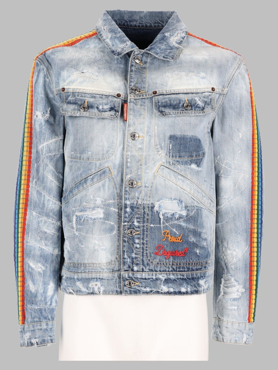 Dsquared2 Men Giacca "L.A" Con Lavaggio "Be Proud"