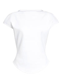 ALAÏA Cap Cotton Fitted T-Shirt Women