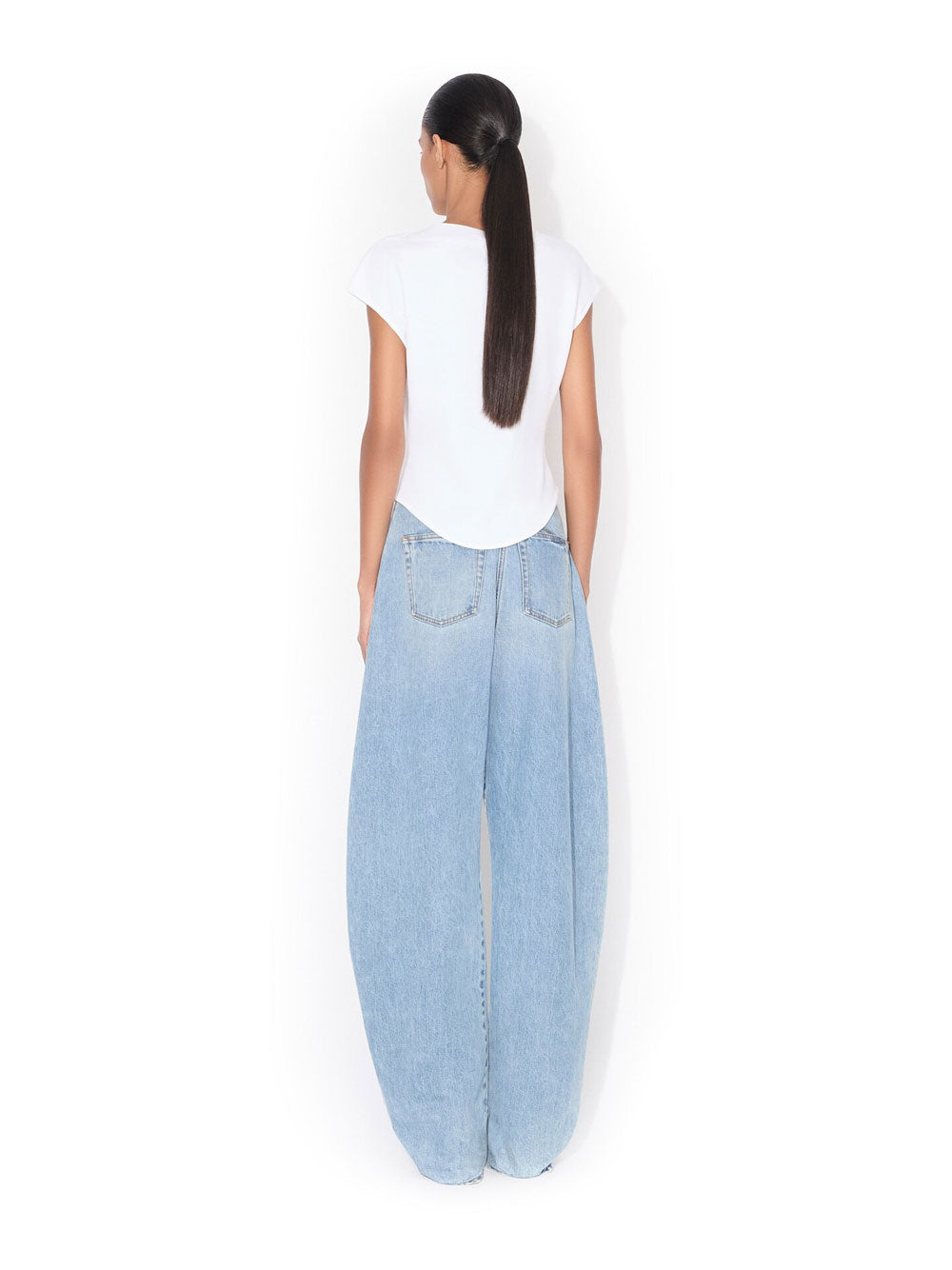 ALAÏA Cap Cotton Fitted T-Shirt Women
