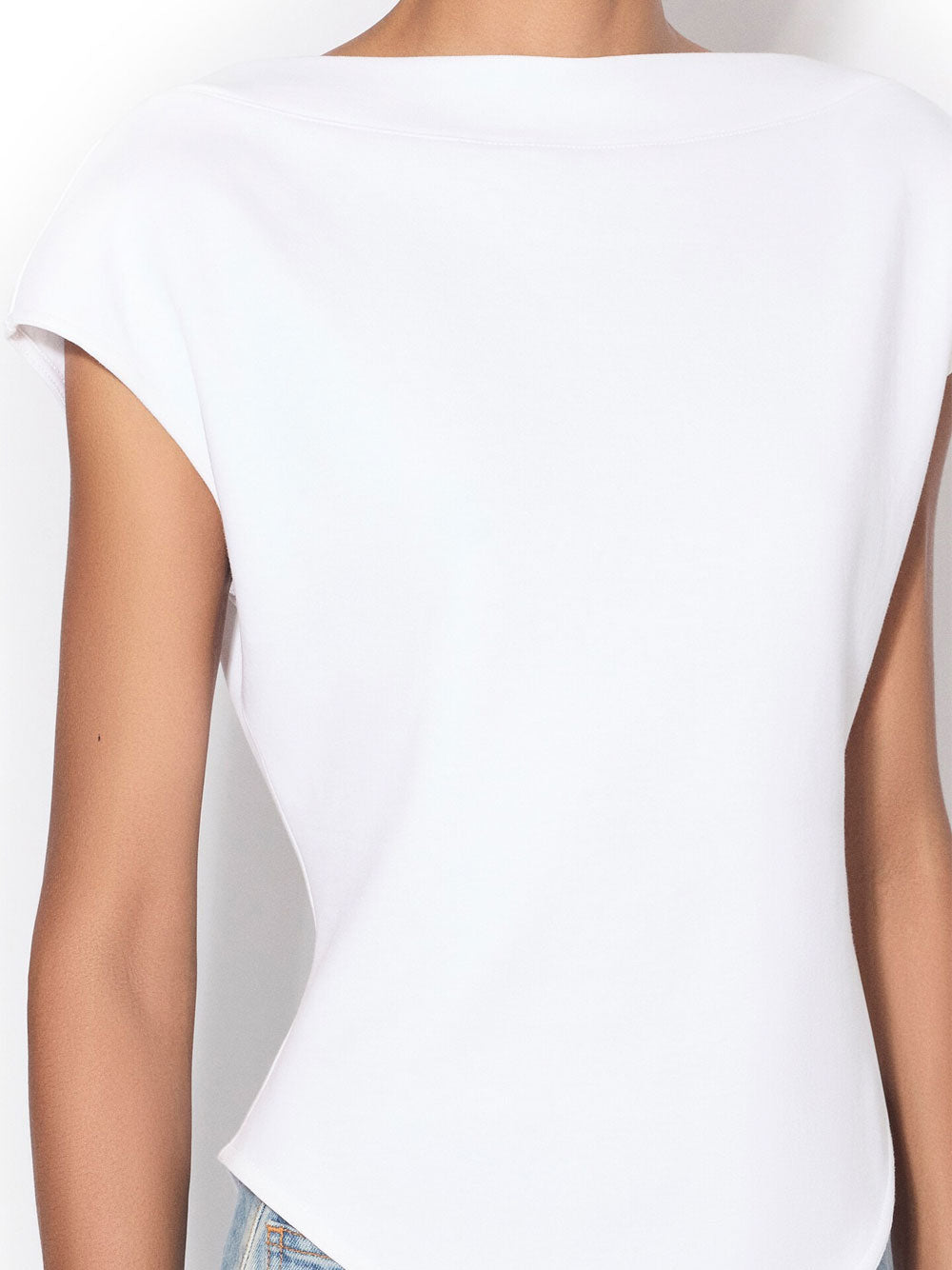 ALAÏA Cap Cotton Fitted T-Shirt Women