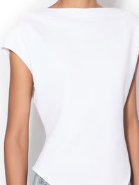 ALAÏA Cap Cotton Fitted T-Shirt Women