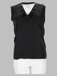 Maison Margiela Women Top In Seta Con Scollo A V