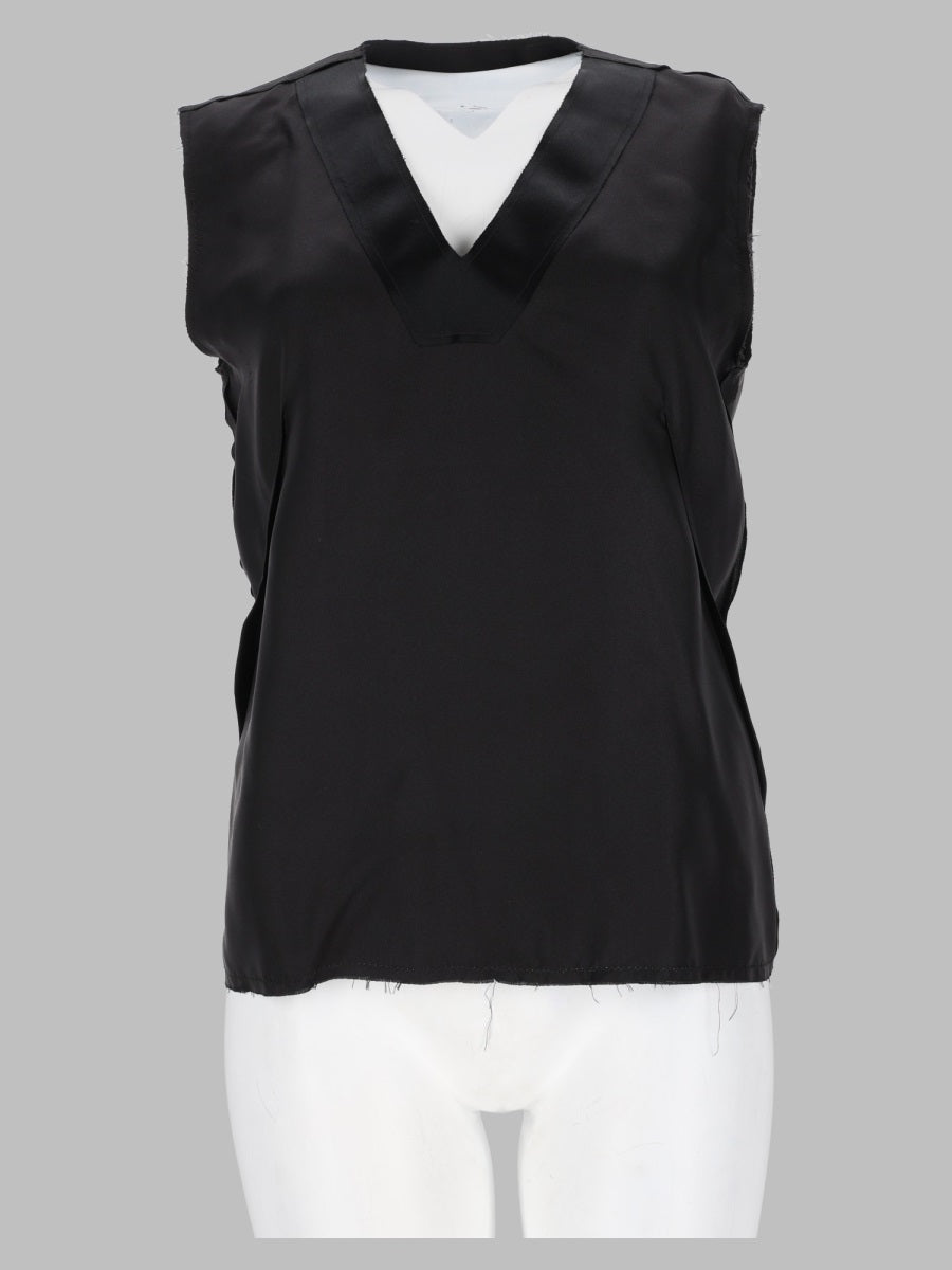 Maison Margiela Women Top In Seta Con Scollo A V