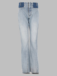 Maison Margiela Women Jeans Con Dettagli A Contrasto