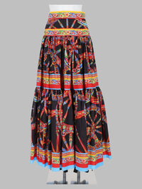 Dolce & Gabbana Women Gonna Lunga In Popeline Stampa Carretto