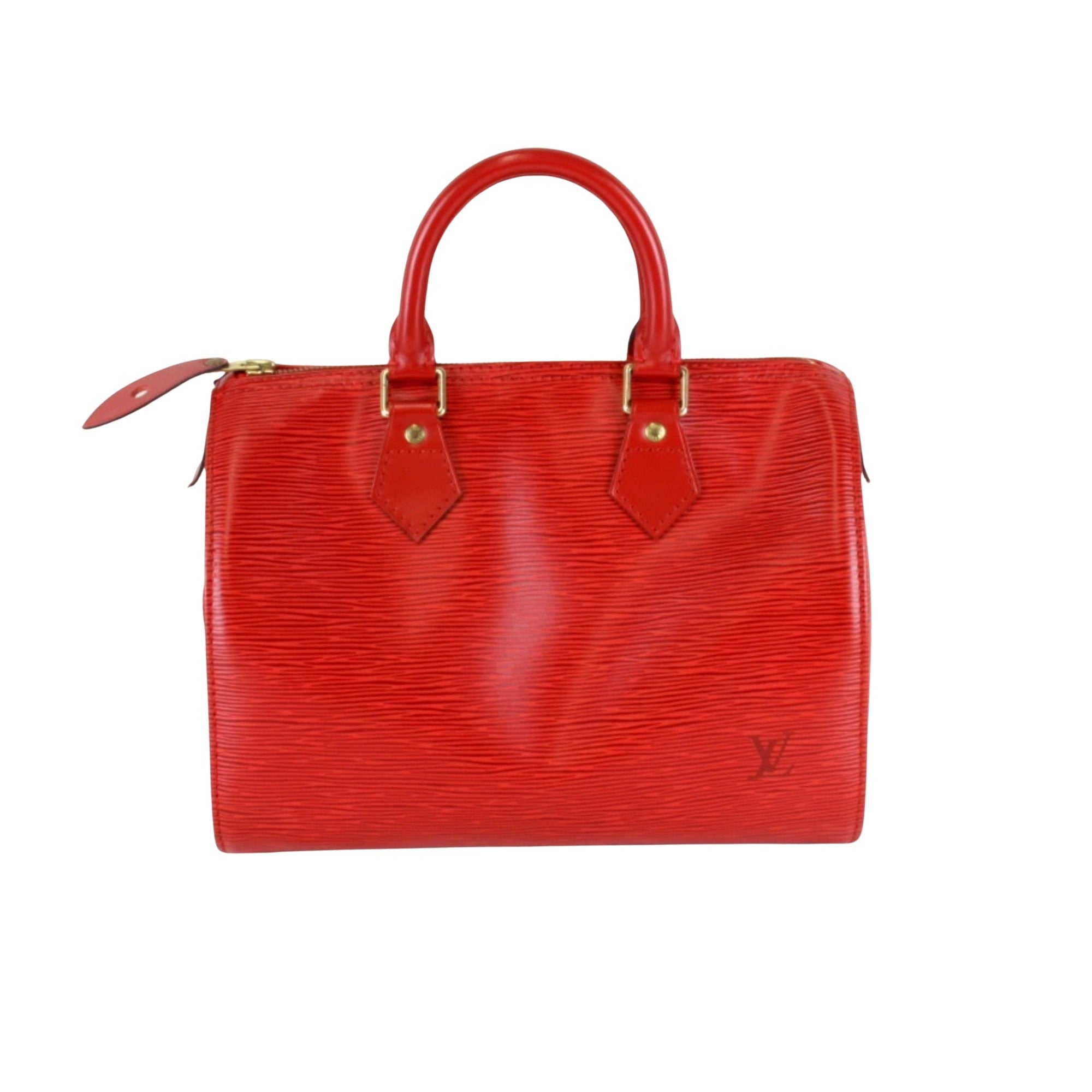 Louis Vuitton Red Leather Handbag (Pre-Owned)