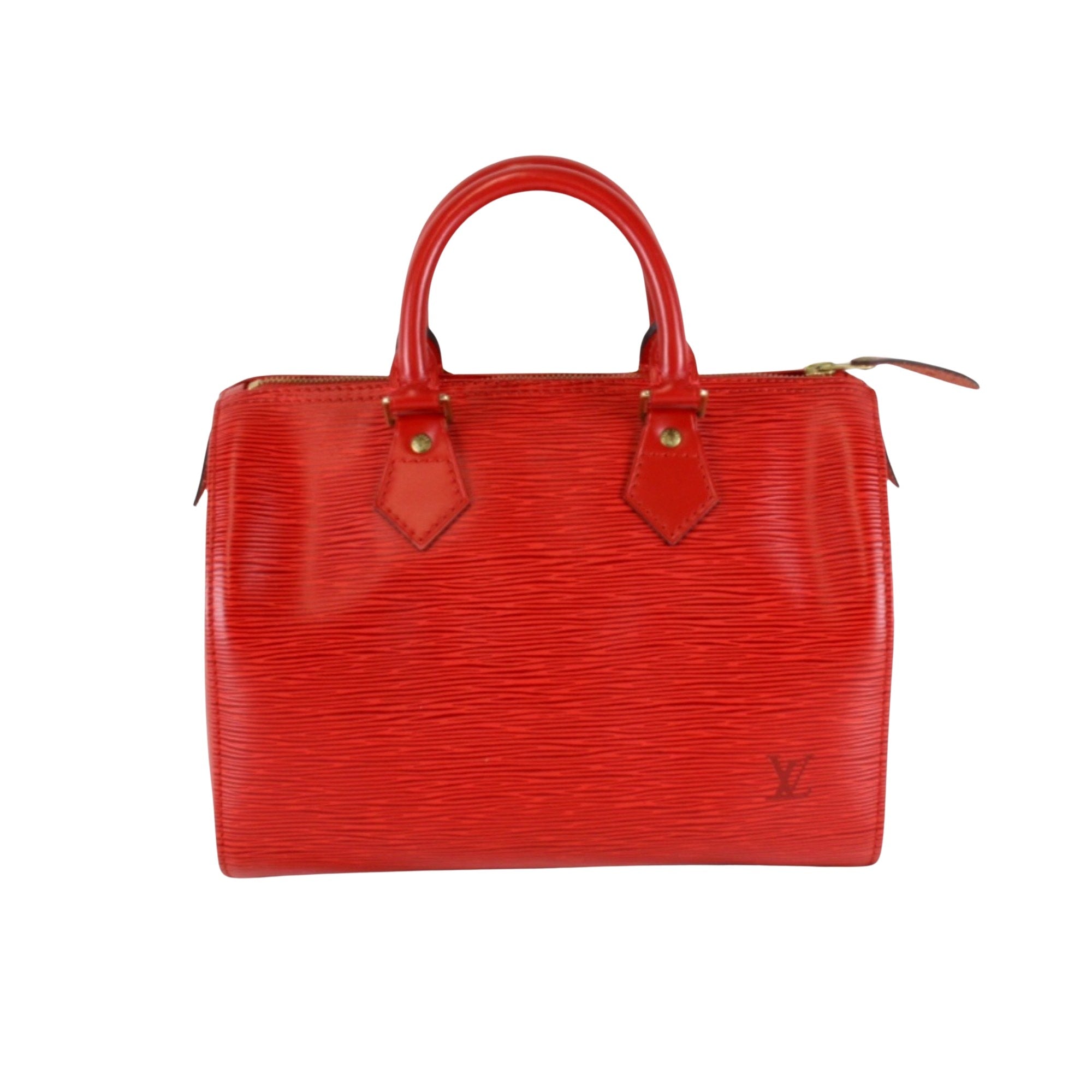 Louis Vuitton Red Leather Handbag (Pre-Owned)