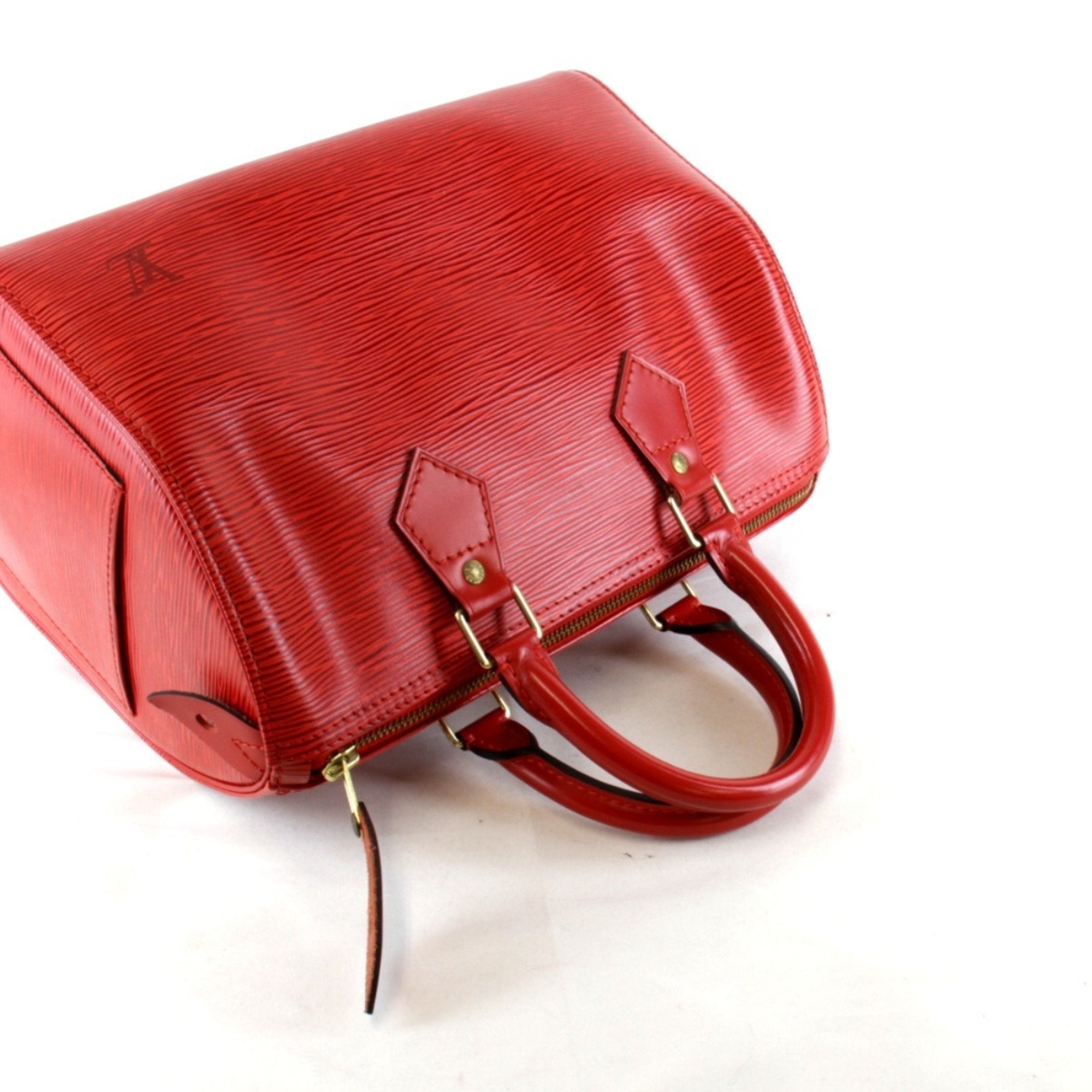 Louis Vuitton Red Leather Handbag (Pre-Owned)