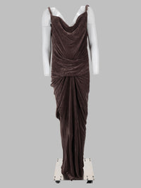 Rick Owens Women Abito Drappeggiato In Velluto