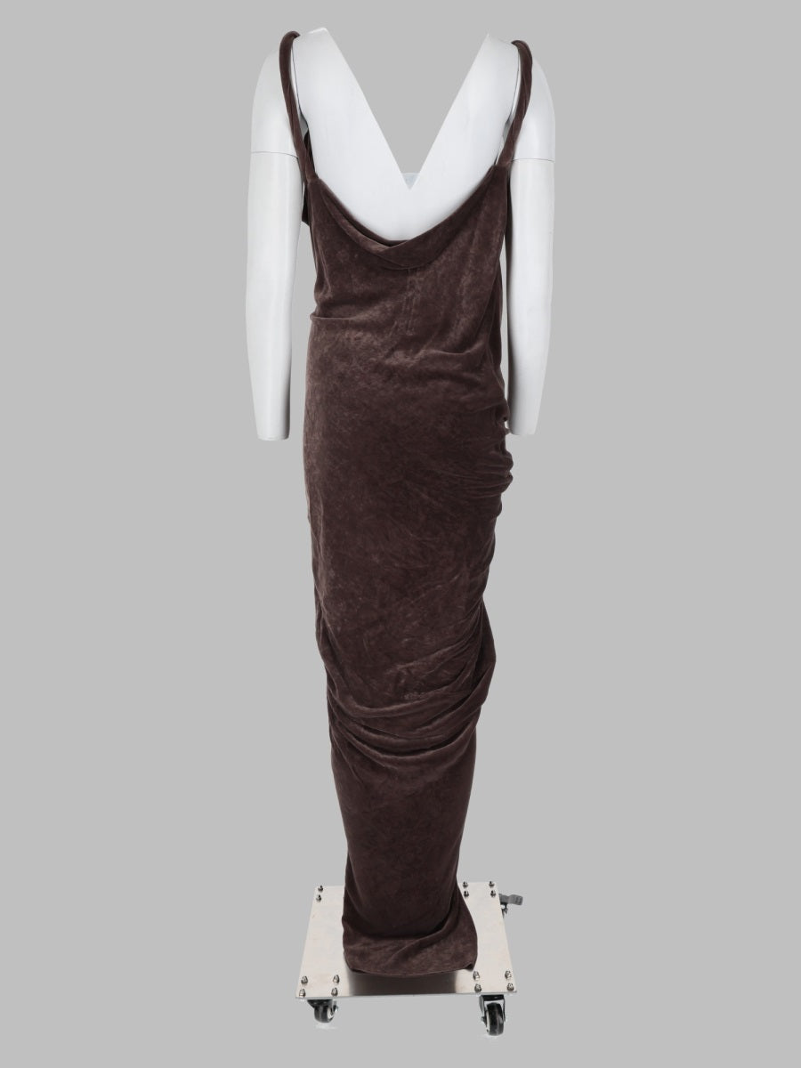 Rick Owens Women Abito Drappeggiato In Velluto