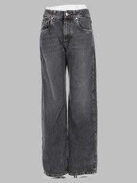 Brunello Cucinelli Women Pantalone "Contemporary Loose" In Denim Authentic Con Monile