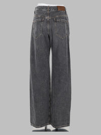 Brunello Cucinelli Women Pantalone "Contemporary Loose" In Denim Authentic Con Monile