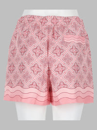 Casablanca Women Shorts In Seta Con Stampa Monogram