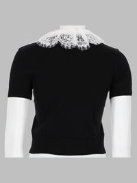 Self-Portrait Women Top In Maglia Con Colletto In Pizzo