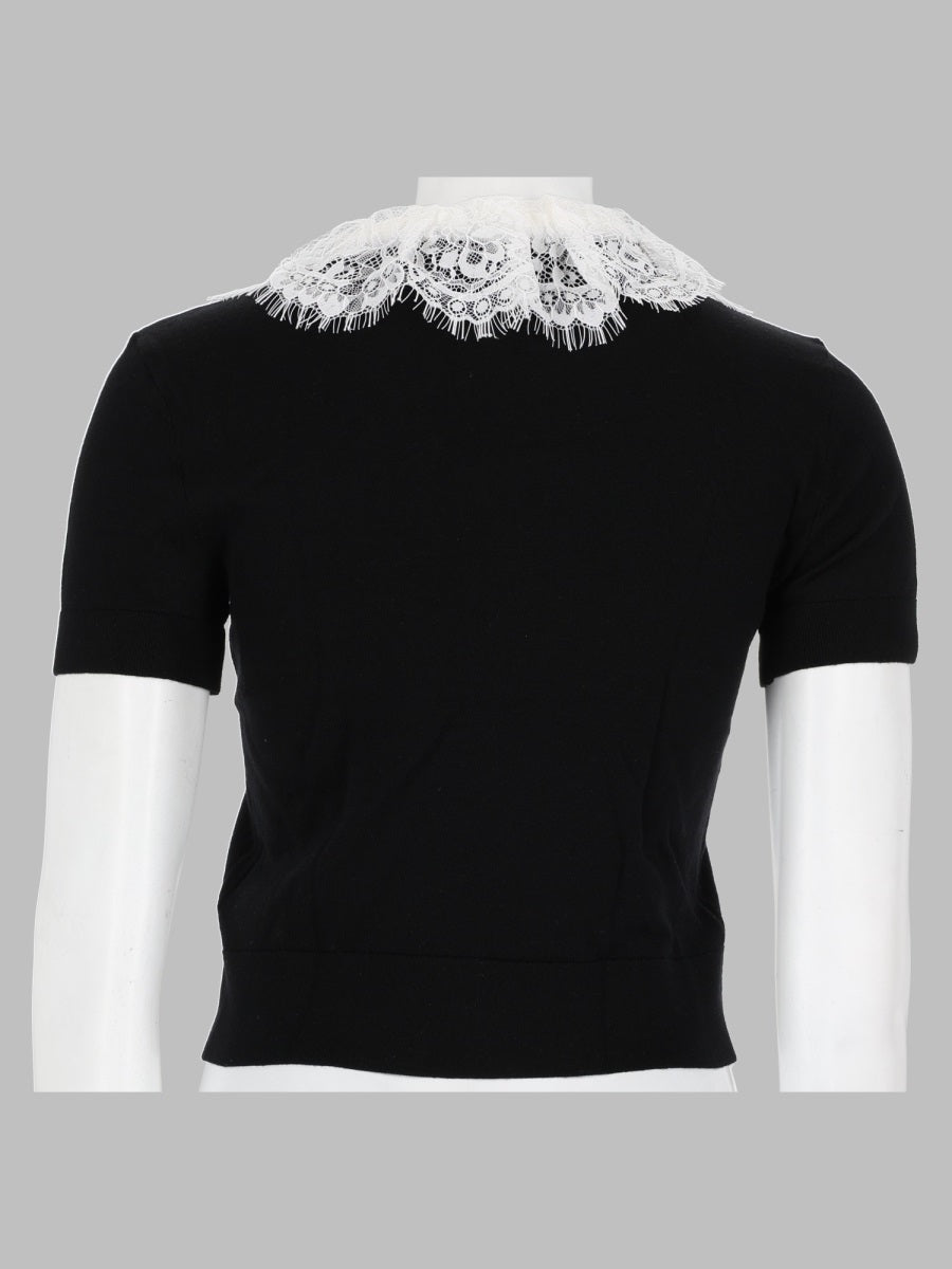 Self-Portrait Women Top In Maglia Con Colletto In Pizzo
