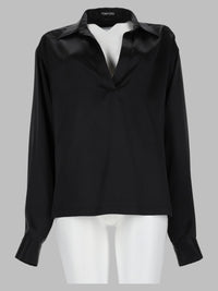Tom Ford Women Polo In Raso Di Seta Stretch Con Logo