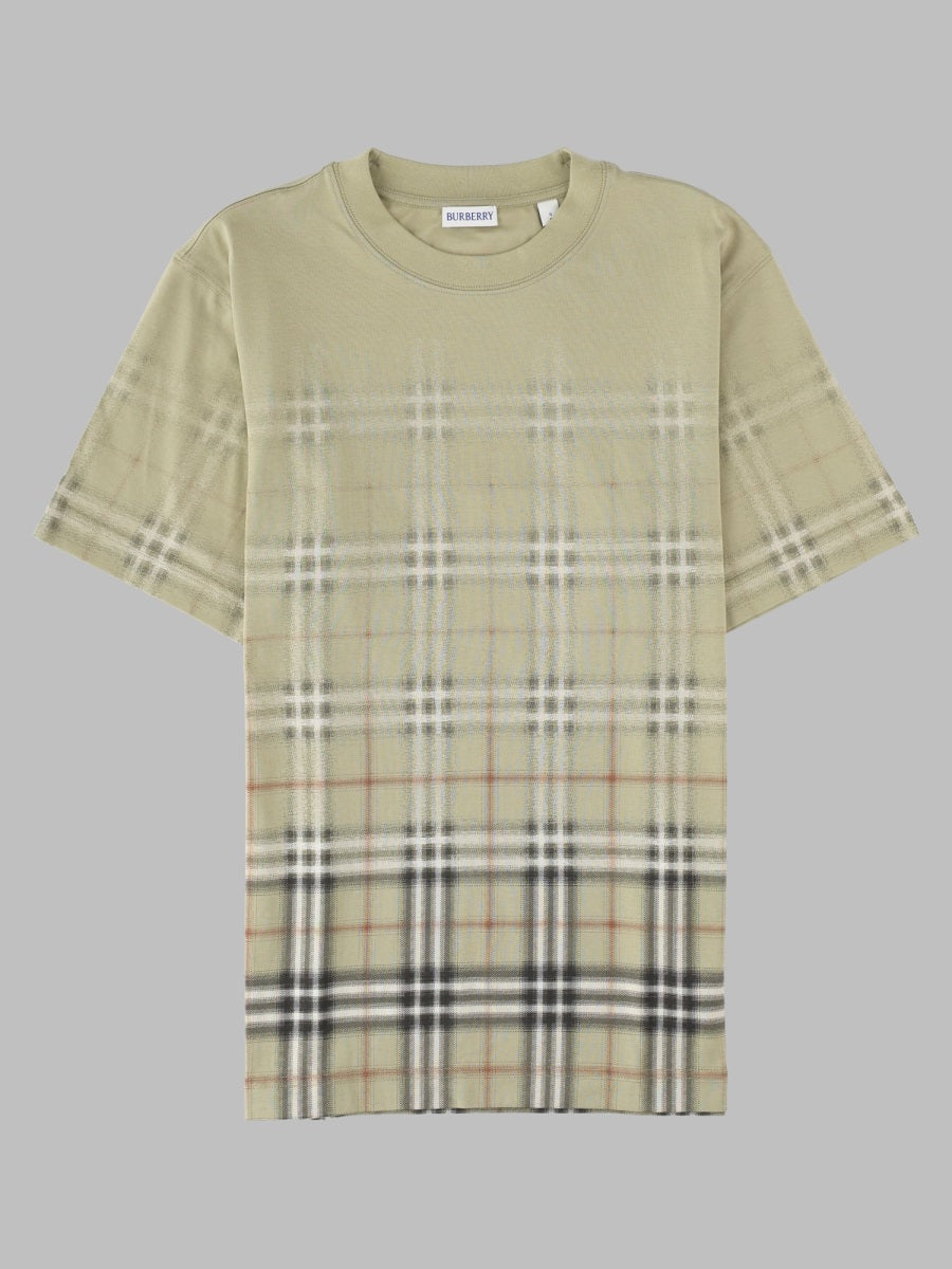 Burberry Men T-Shirt Con Stampa Check