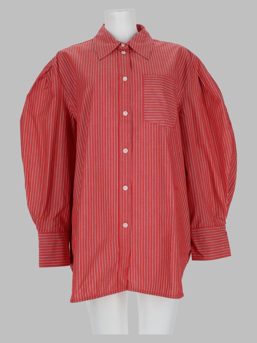 Ganni Women Camicia In Cotone A Righe
