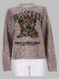 Ganni Women Maglia "Tiger" Con Logo
