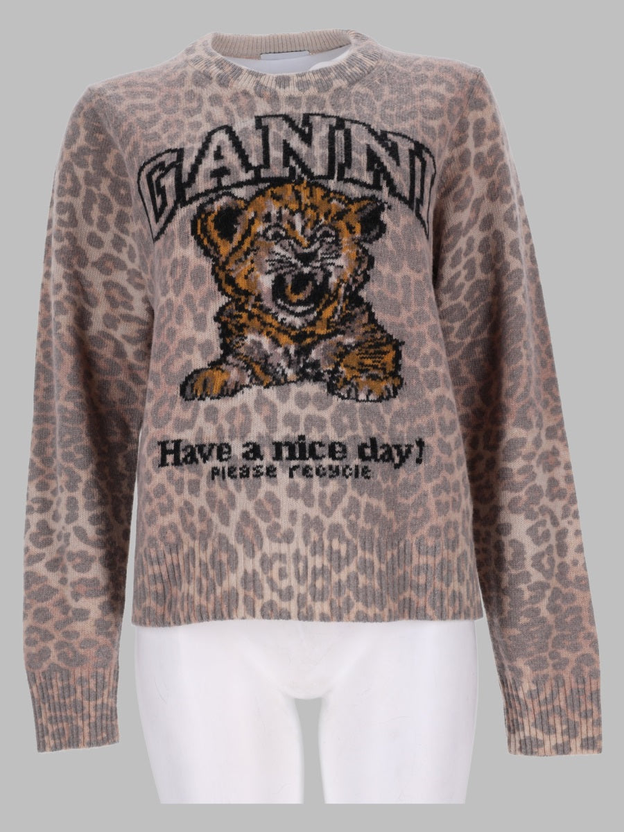 Ganni Women Maglia "Tiger" Con Logo