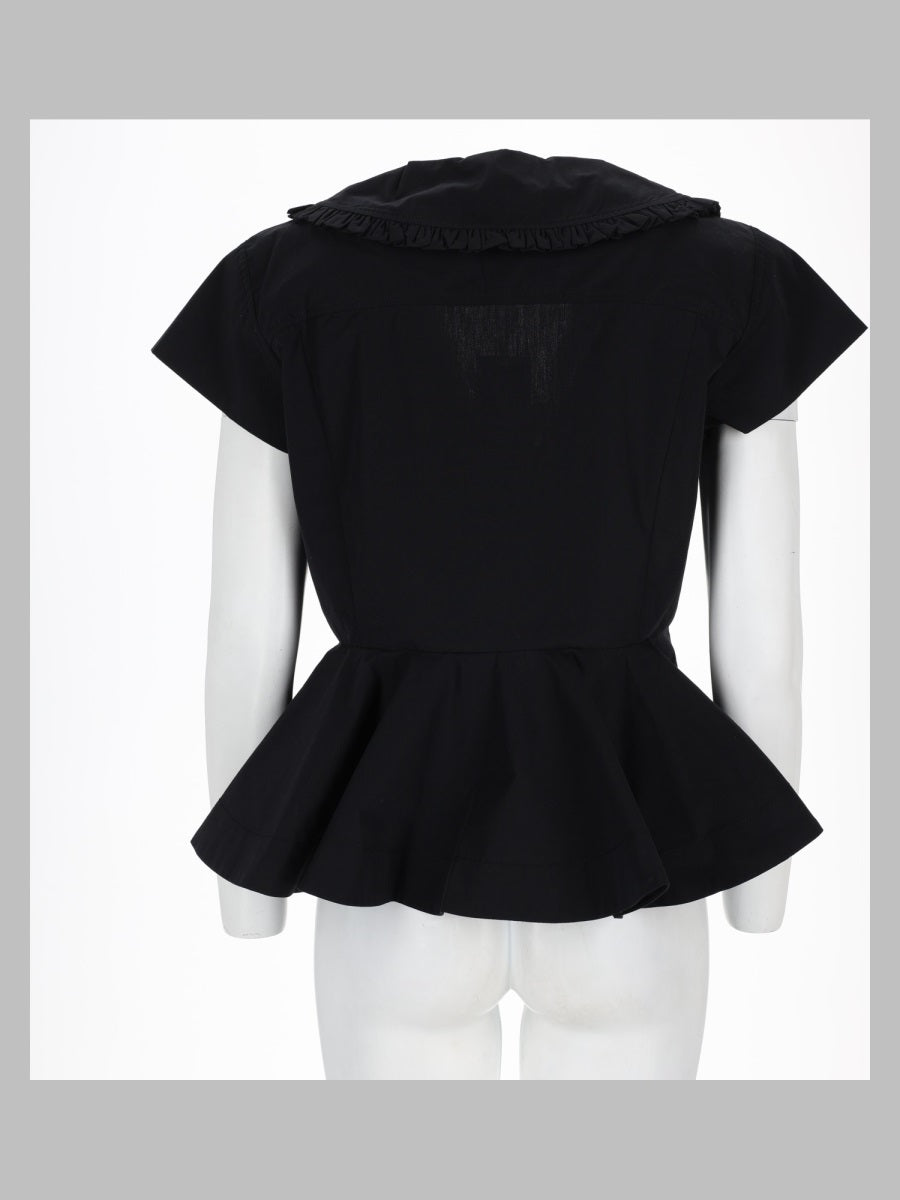 Ganni Women Blusa In Popeline Di Cotone