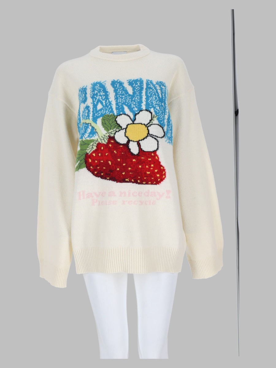 Ganni Women Maglia Con Logo