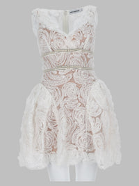 Self-Portrait Women Mini Abito In Tulle E Pizzo