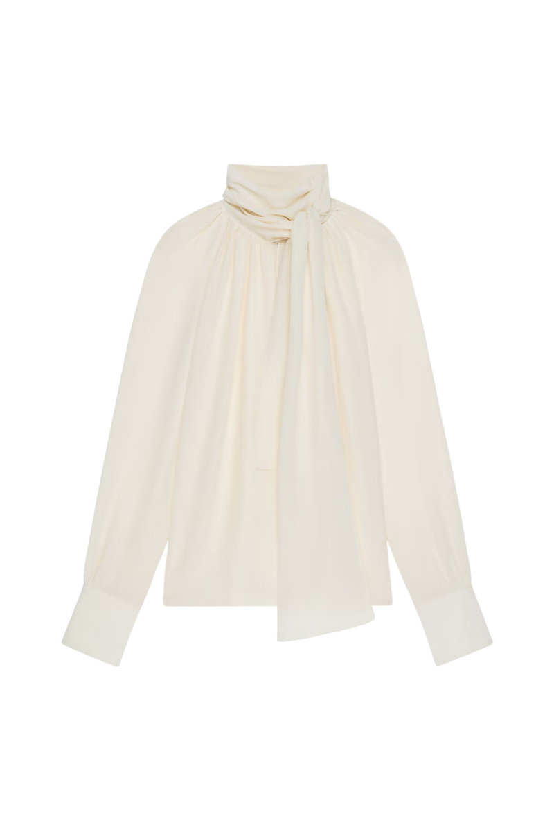 Givenchy Blouse With Knot Collar_Eggshell