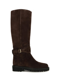 Valentino Garavani Women Vlogo Signature Suede High Boots