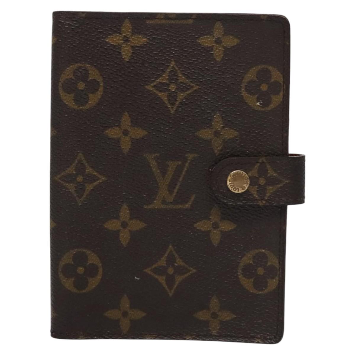 Louis Vuitton Couverture Agenda Fonctionnel Pm Brown Canvas Wallet  (Pre-Owned)