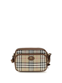 BURBERRY Burberry Men Check Front Pocket Shoulder Bag